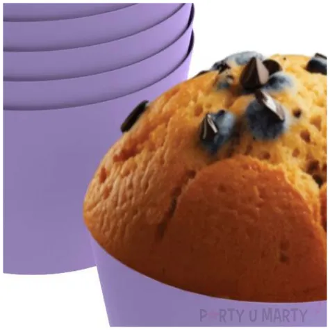 oslonki na muffinki monokolor fioletowy 6 szt