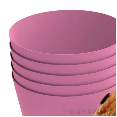 oslonki na muffinki monokolor rozowy jasny 6 szt