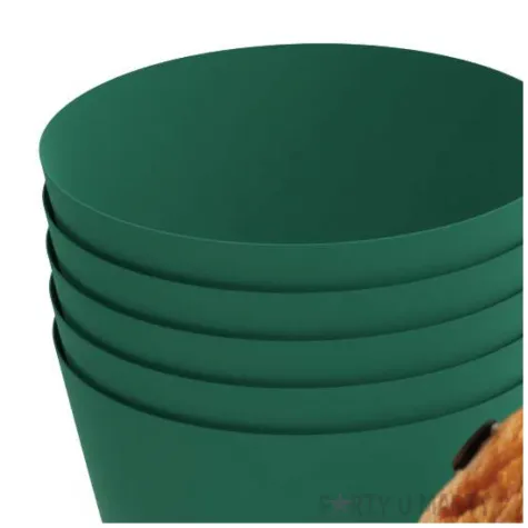 oslonki na muffinki monokolor zielony ciemny 6 szt