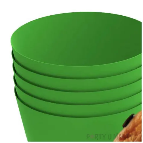 oslonki na muffinki monokolor zielony jasny 6 szt