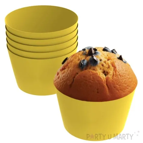 oslonki na muffinki monokolor zolty 6 szt