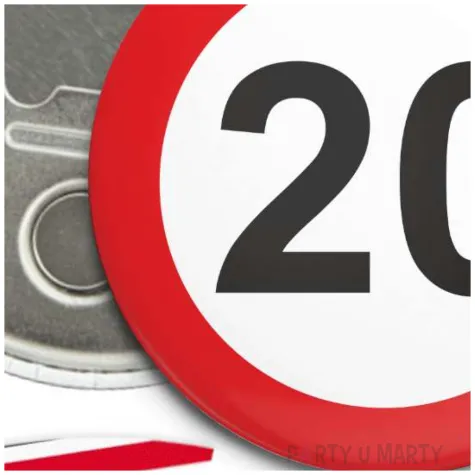 otwieracz 20 urodziny traffic birthday 56 mm