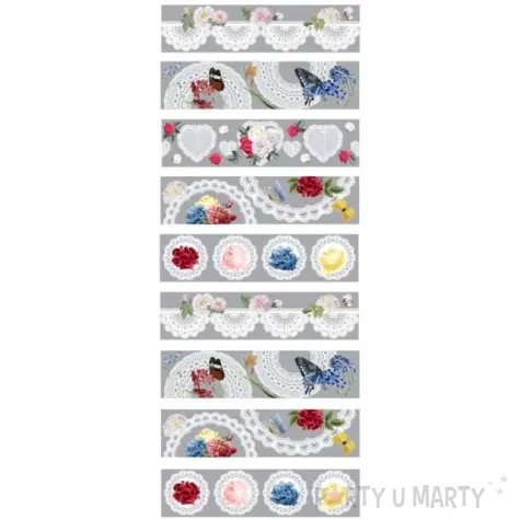 owijki na jajka koronka motyle i kwiaty mix arpex 9 szt