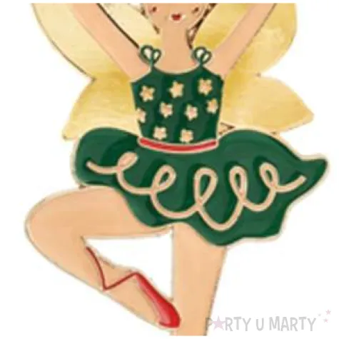 ozdoba choinkowa baletnica metalowa partydeco 10 cm