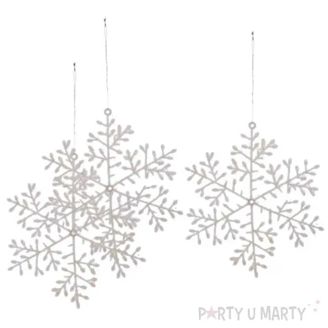 ozdoba choinkowa biala sniezynka arpex 15 cm 3 szt