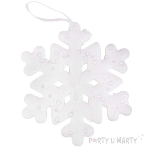 ozdoba choinkowa brokatowa sniezynka arpex 15 cm