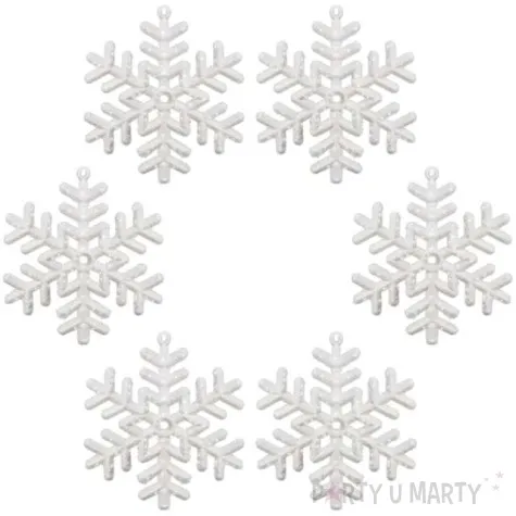 ozdoba choinkowa brokatowa sniezynka wz 3 arpex 10 cm 6 szt