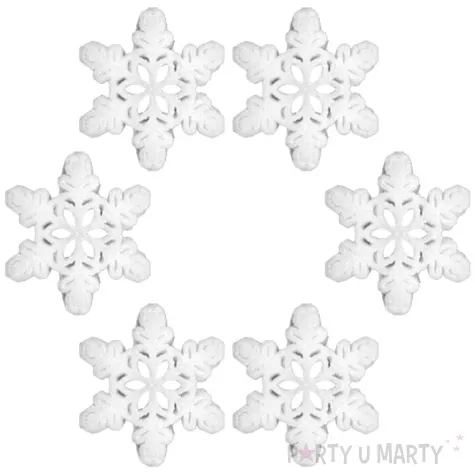 ozdoba choinkowa brokatowa sniezynka wz 4 arpex 10 cm 6 szt