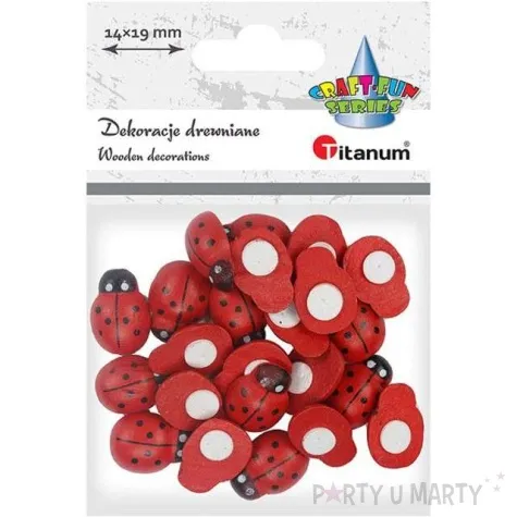 ozdoba drewniana biedronki titanum 24 szt