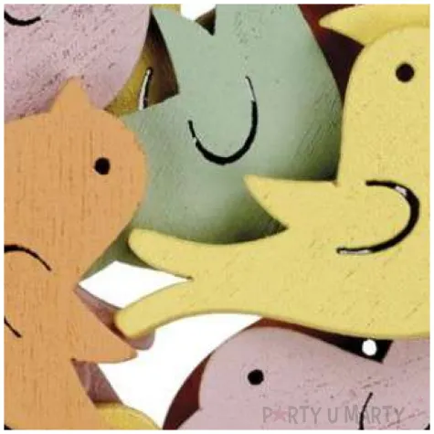 ozdoba drewniana ptaszki titanum 12 szt