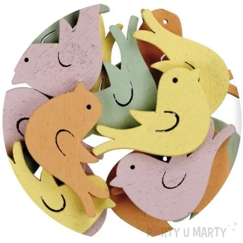 ozdoba drewniana ptaszki titanum 12 szt