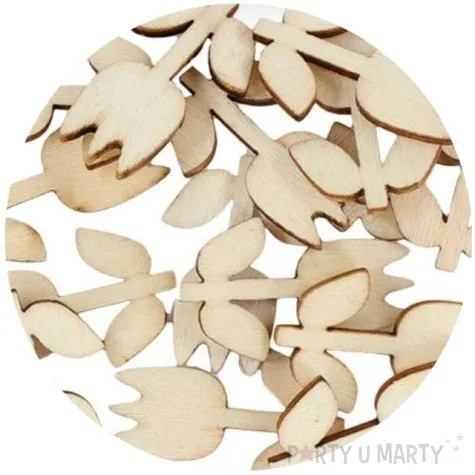 ozdoba drewniana tulipany titanum 15 szt