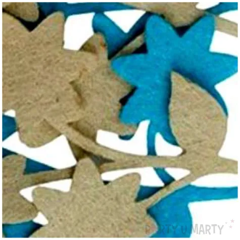 ozdoba filcowa kwiatki niebieskie titanum 4 szt