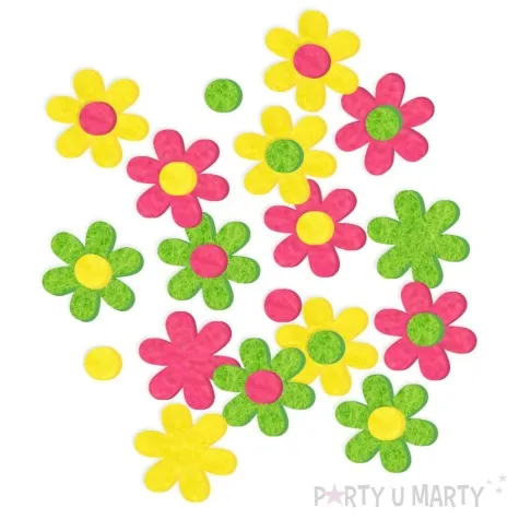 ozdoba filcowa kwiatki wiosenny mix 3 cm 15 szt