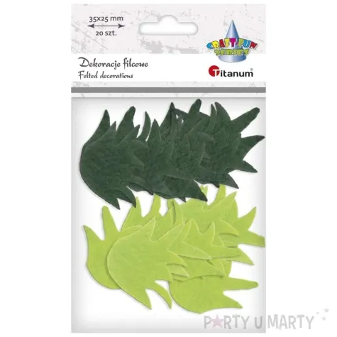 ozdoba filcowa trawa zielony titanum 20 szt