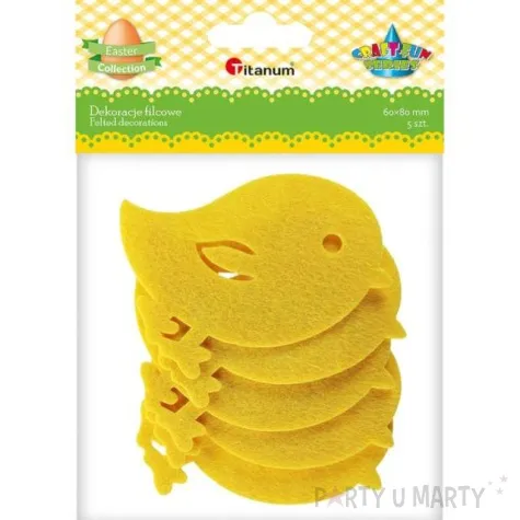 ozdoba filcowa wielkanoc kurczaczki titanum 8 5 cm 5 szt