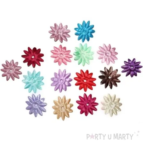 ozdoba materialowa kwiatki mix titanum 32 mm 30 szt