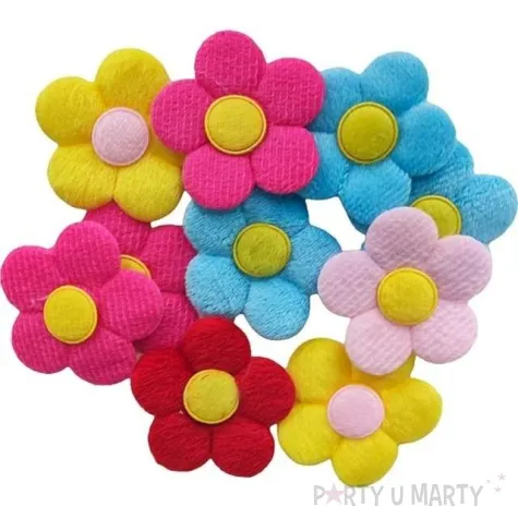 ozdoba materialowa kwiatki mix titanum 4 5 cm 10 szt