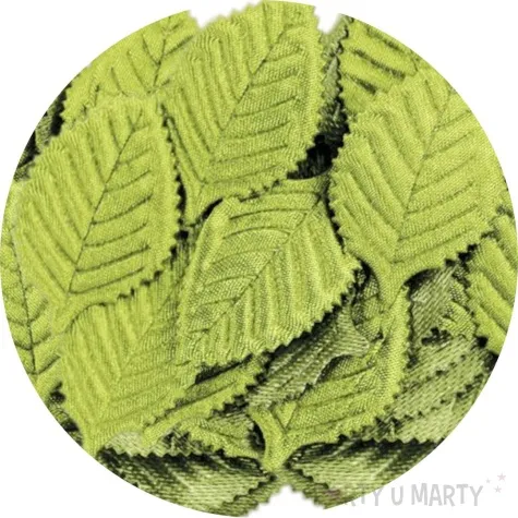 ozdoba materialowa listki zielony titanum 30 szt