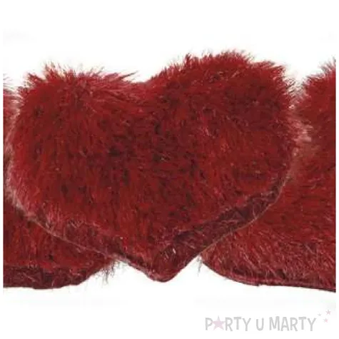 ozdoba materialowa serca futerkowe wypelnione mix titanum 3 szt