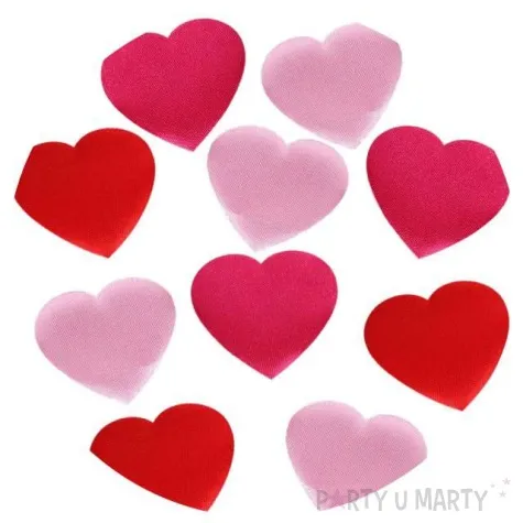 ozdoba materialowa serduszko materialowe rozowy mix titanum 10 szt