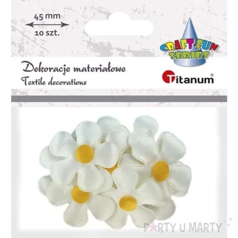 ozdoba materialowa stokrotki titanum 10 szt