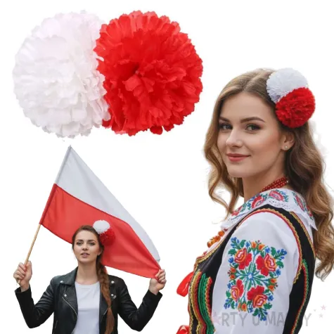ozdoba na marsz swieto niepodleglosci 11 listopada spinka do wlosow polska bialo czerwona 3 maja