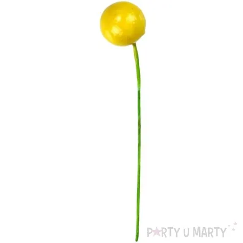 ozdoba na piku kuleczki zolty titanum 24 szt