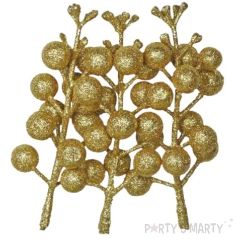 ozdoba na piku winobluszcz zloty titanum 3 szt