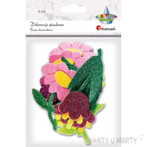 ozdoba piankowa kwiaty wiosenne titanum 6 szt