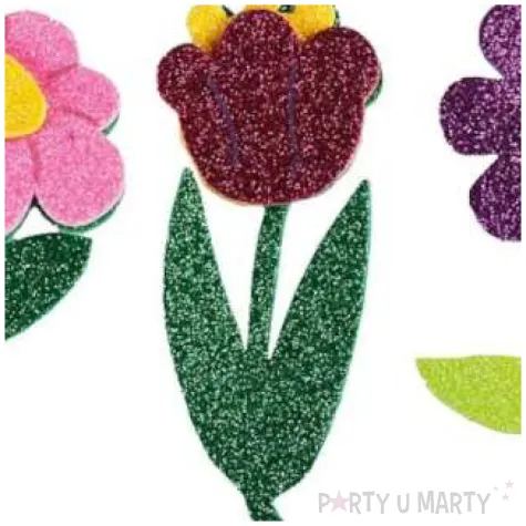 ozdoba piankowa kwiaty wiosenne titanum 6 szt