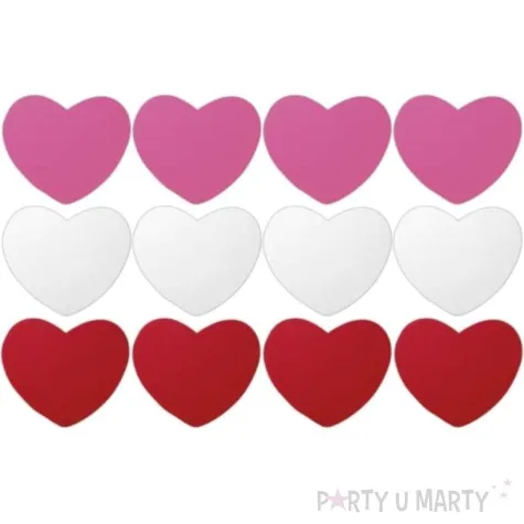 ozdoba piankowa serca xl mix titanum 14 2 x 12 cm 12 szt