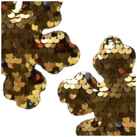 ozdoby choinkowe cekinowe sniezynki zlote arpex 10 cm 2 szt