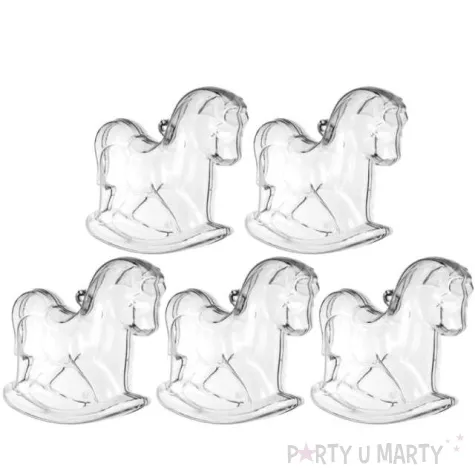 ozdoby choinkowe konie na biegunach akrylowe aliga 10 cm 5 szt