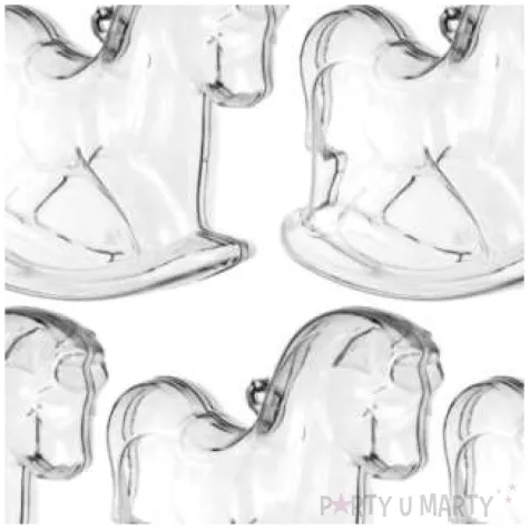 ozdoby choinkowe konie na biegunach akrylowe aliga 10 cm 5 szt