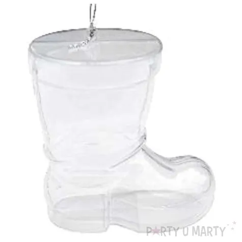 ozdoby choinkowe mikolajowe buty akrylowe aliga 10 cm 5 szt