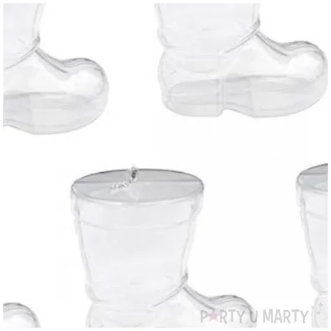 ozdoby choinkowe mikolajowe buty akrylowe aliga 10 cm 5 szt