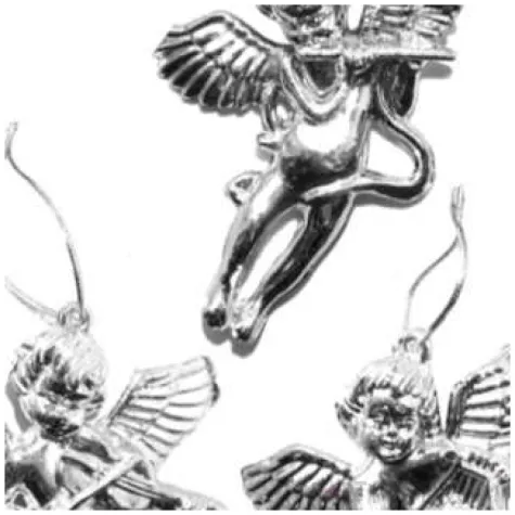 ozdoby choinkowe srebrne aniolki 8 cm arpex 3 szt