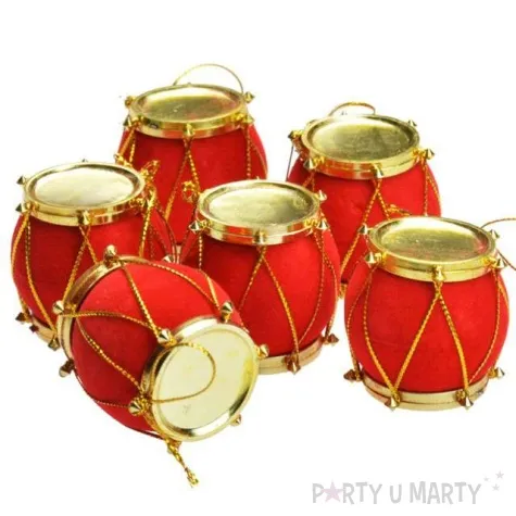 ozdoby choinkowe swiateczne bebenki arpex 6 szt