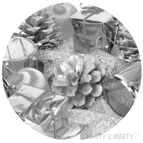 ozdoby choinkowe swiateczny mix 16 srebrny arpex