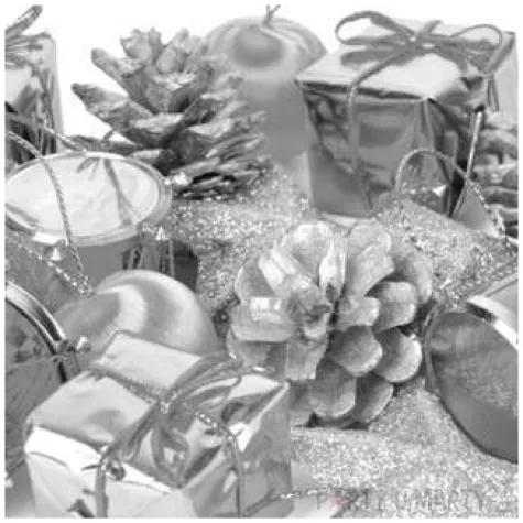 ozdoby choinkowe swiateczny mix 16 srebrny arpex