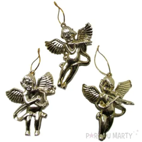 ozdoby choinkowe zlote aniolki 8 cm arpex 3 szt