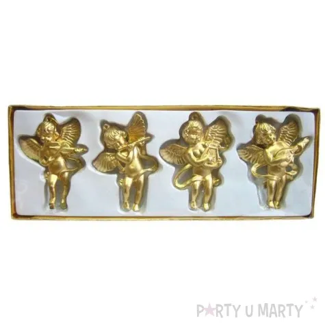 ozdoby choinkowe zlote aniolki arpex 4 szt