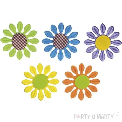 ozdoby materialowe kwiaty titanum 65 mm 5 szt