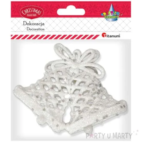 ozdoby wiszace dzwonki brokatowe titanum 1 szt