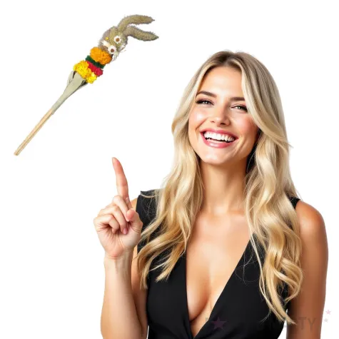 palma wielkanocna zajaczek ciemny z brazowymi uszami arpex 40cm