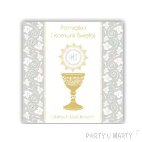 pamiatka i komunia sw hostia i kielich pol maki 15x15 cm