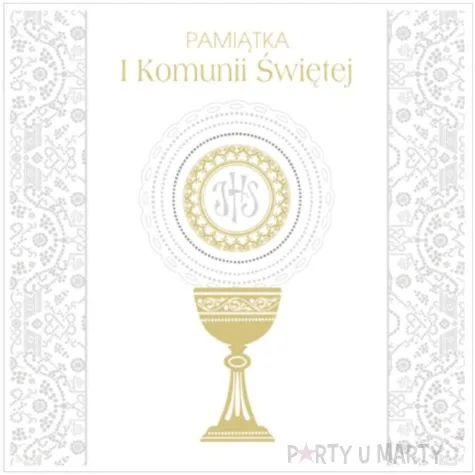 pamiatka i komunia sw hostia i koronka pol maki 15x15 cm