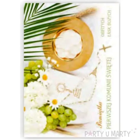 pamiatka i komunia sw hostia i ksiazeczka pol maki 17x12 cm