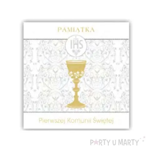 pamiatka i komunia sw hostia i ornamenty pol maki 15x15 cm